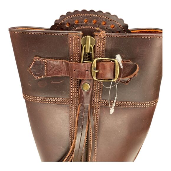 NIB Penelope Chilvers Tall Long Tassel Boot Conker Brown Leather EU 38 / US 7 - Picture 14 of 16